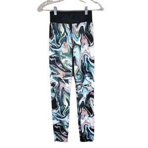 Nike Sportswear Leg-A-See Black Marble Pack Running Leggings XS MRBL AH6499-010